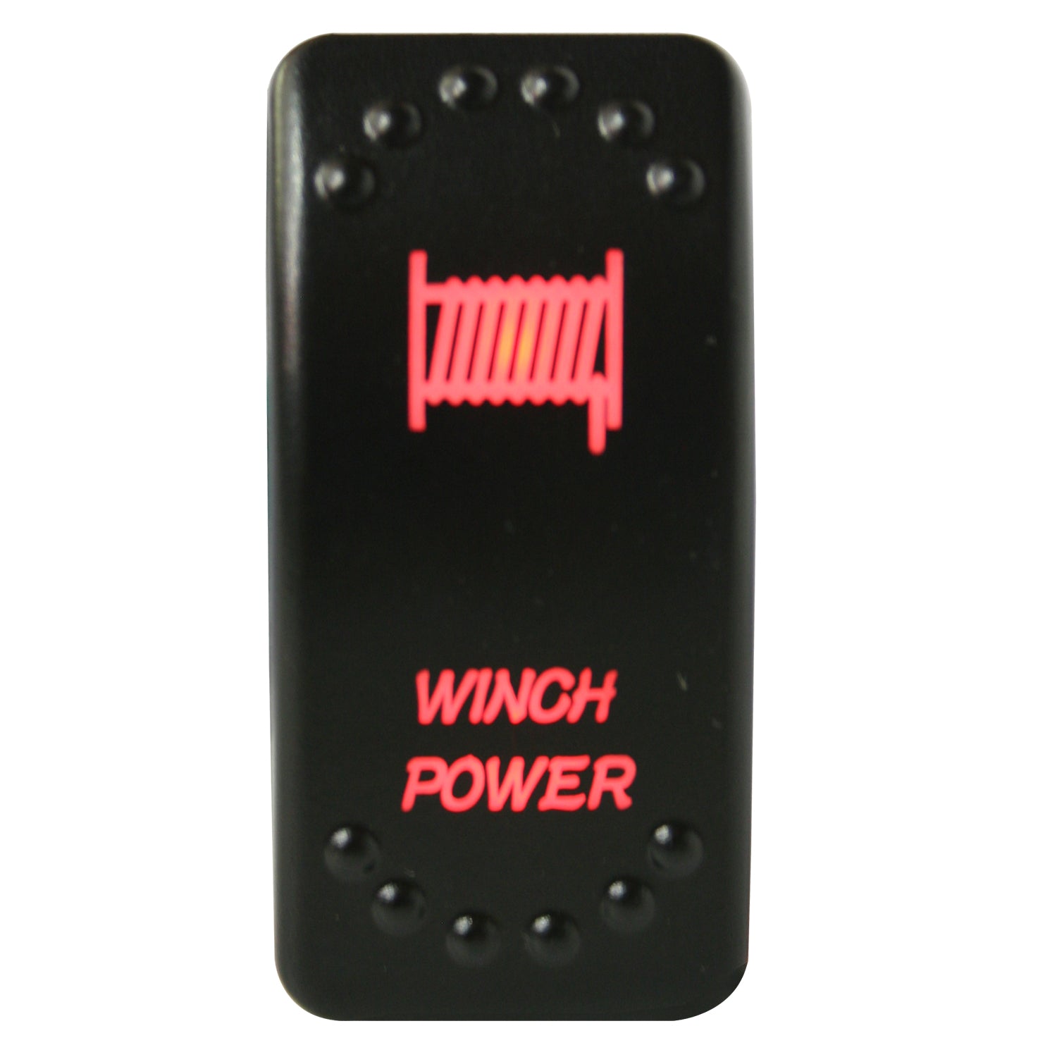 Winch Power Rocker Switch - On/Off 5-Pin-Red Bulldog Winch