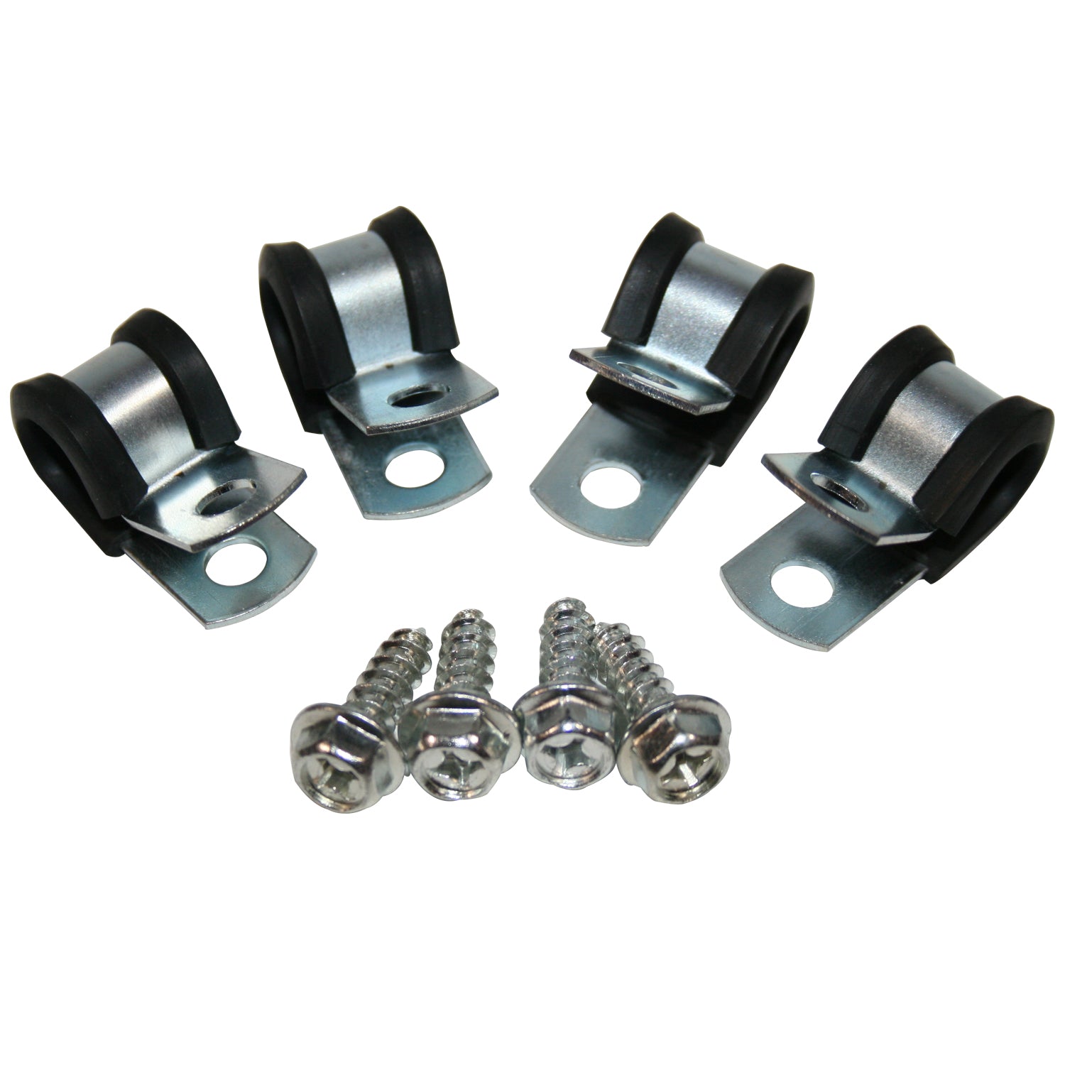 P Clamp 1/2 Inch Fits 2 Gauge W/Self Tapping Screws Set of 4 Bulldog Winch