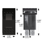 Rocker Switch - Momentary On/Off Lighted Red 3-Pin Bulldog Winch
