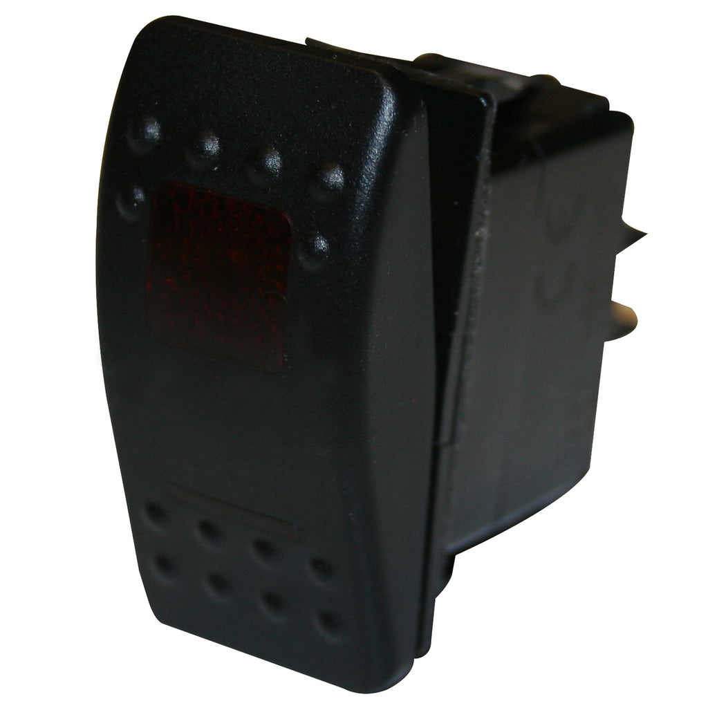 Rocker Switch - Momentary On/Off Lighted Red 3-Pin Bulldog Winch