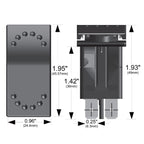 Rocker Switch - Momentary On/Off 4-Pin Black Bulldog Winch