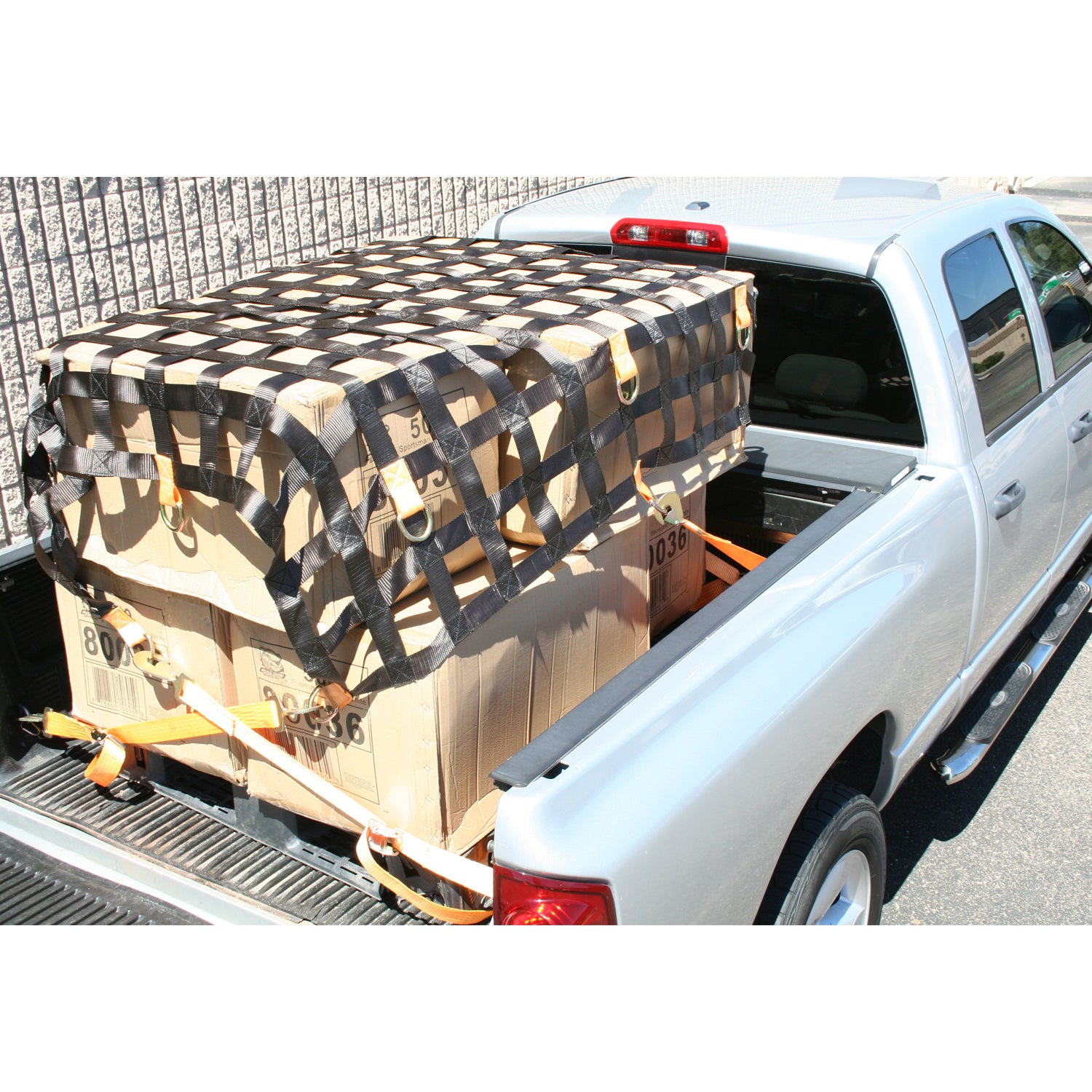 Cargo Net 6x6 Ft Short Bed Cargo Restraint System Bulldog Winch