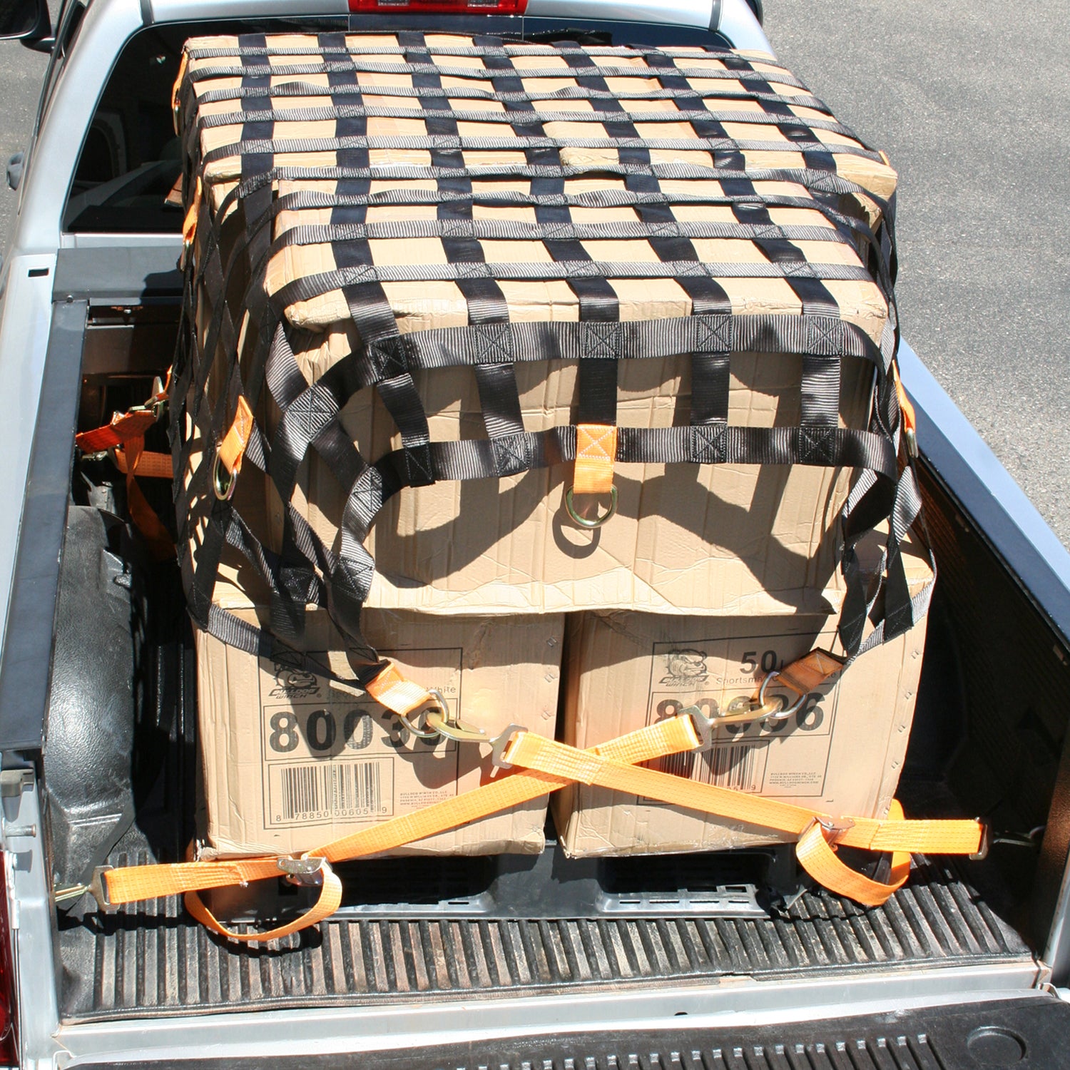 Cargo Net 6x6 Ft Short Bed Cargo Restraint System Bulldog Winch