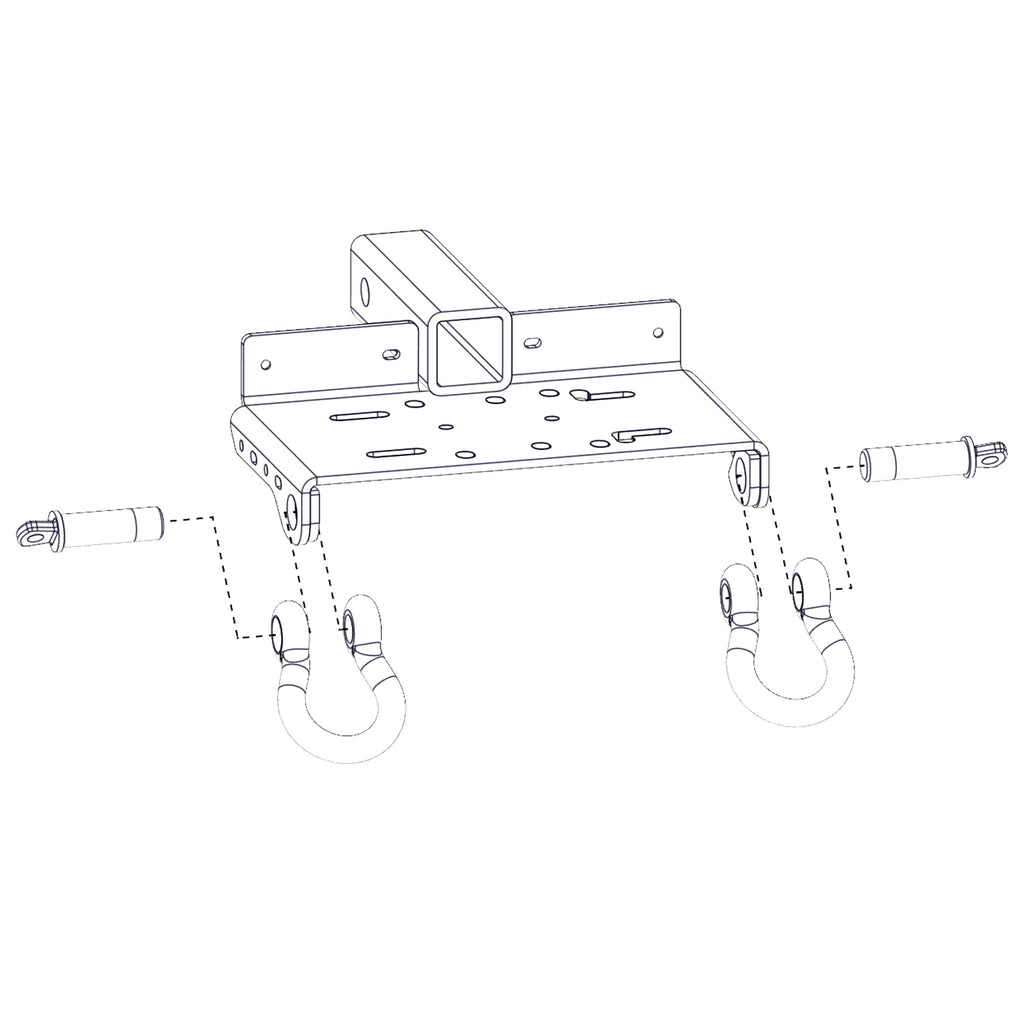 ATV/UTV Winch Receiver Mount 1 1/4 X 1 1/4 Inch Bulldog Winch