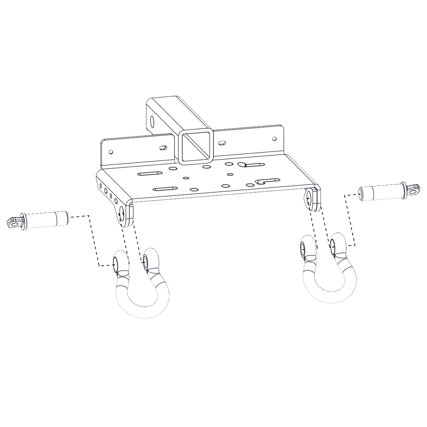 ATV/UTV Winch Receiver Mount 1 1/4 X 1 1/4 Inch Bulldog Winch