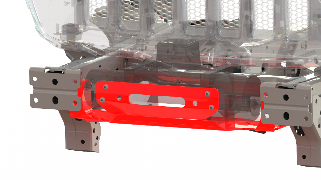 Jeep JL Winch Mount 18-Pres Wrangler JL W/Oe Steel Winch Mount Bumper Bulldog Winch