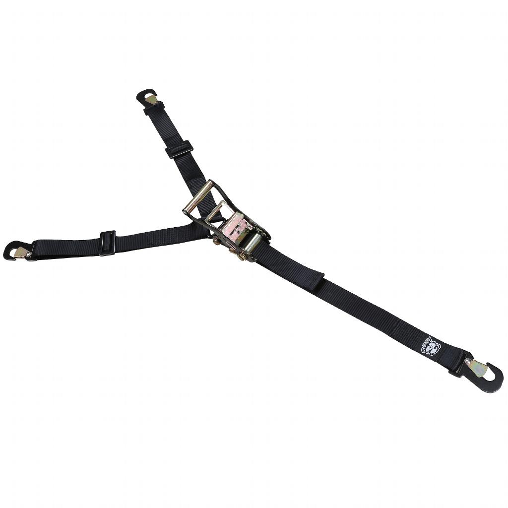 Horizontal Tire Ratcheting Y Tie-Down Strap Bulldog Winch