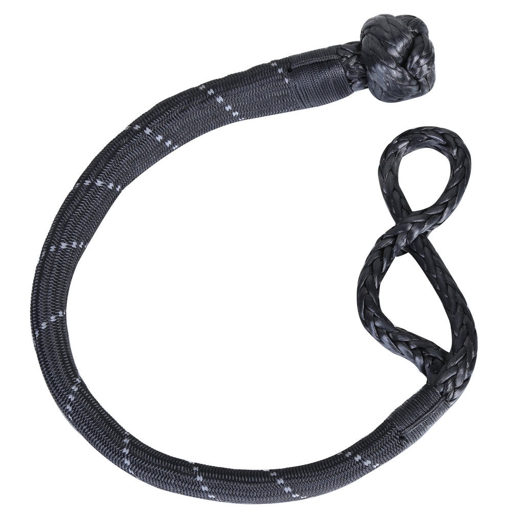 Abrasion Resistant Rope Shackle 12mm 45000 Lbs Breaking Strength 10 Inch Diameter Loop Reflective Bulldog Winch