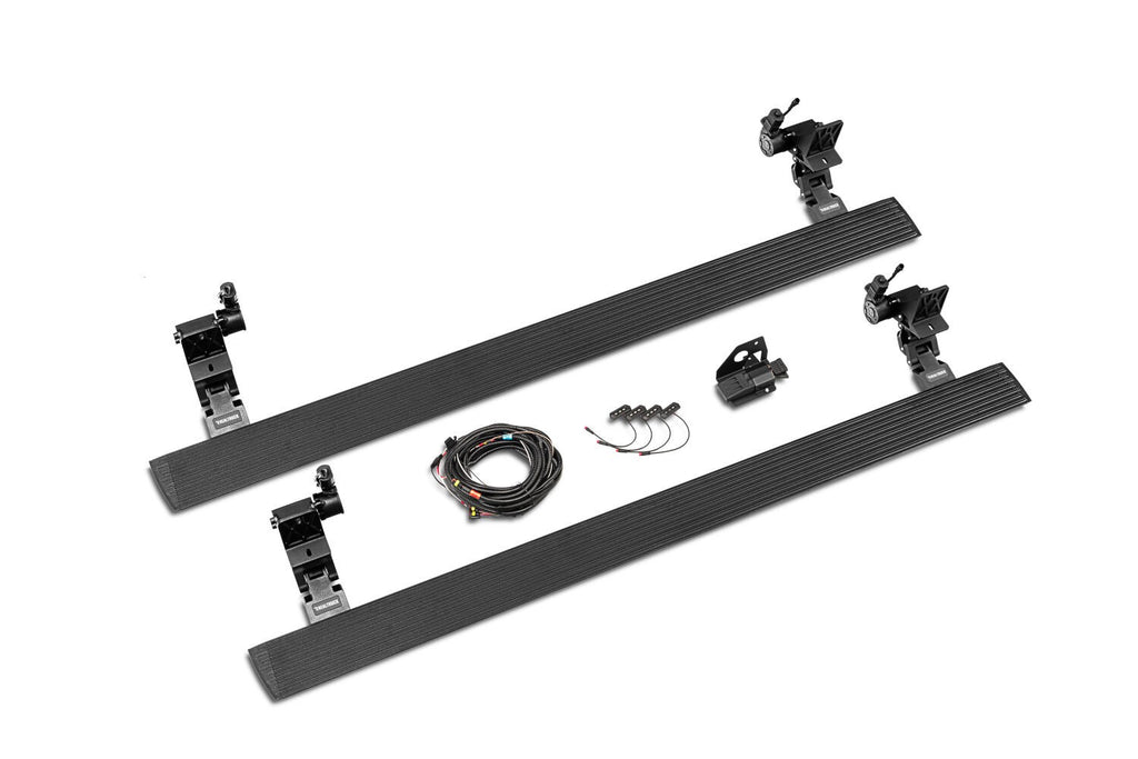 RealTruck VoltStep Electric Running Board Kit Textured Black 2015-2019 Silverado/Sierra 2500 HD Go Rhino