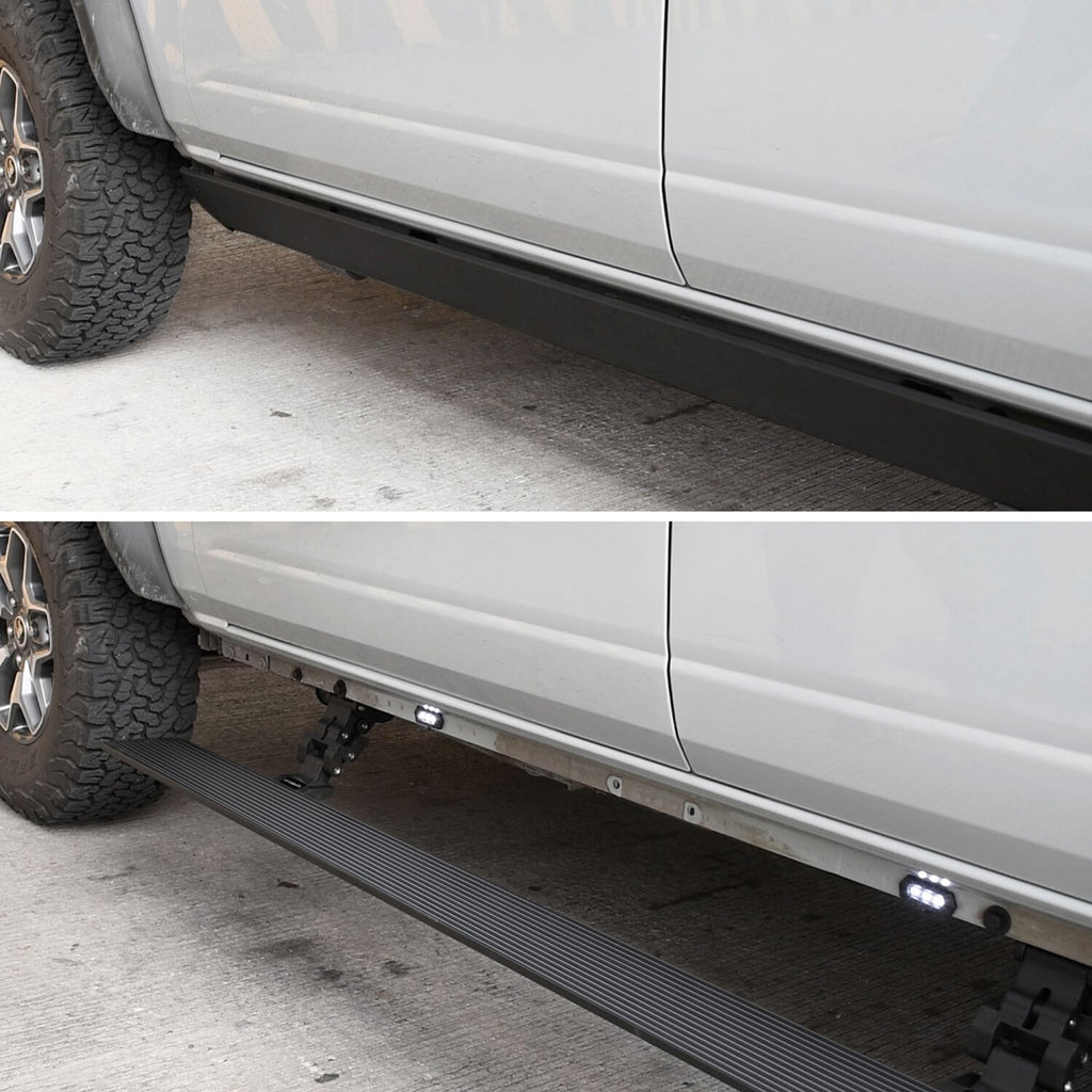 RealTruck VoltStep Electric Running Board Kit Textured Black 2015-2019 Silverado/Sierra 2500 HD Go Rhino