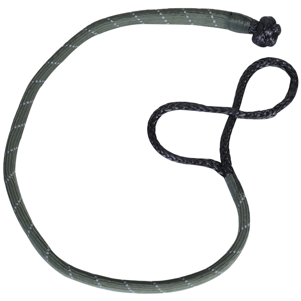 Abrasion Resistant Rope Shackle 10mm 30000 Lbs Breaking Strength 20 Inch Diameter Loop Reflective Bulldog Winch