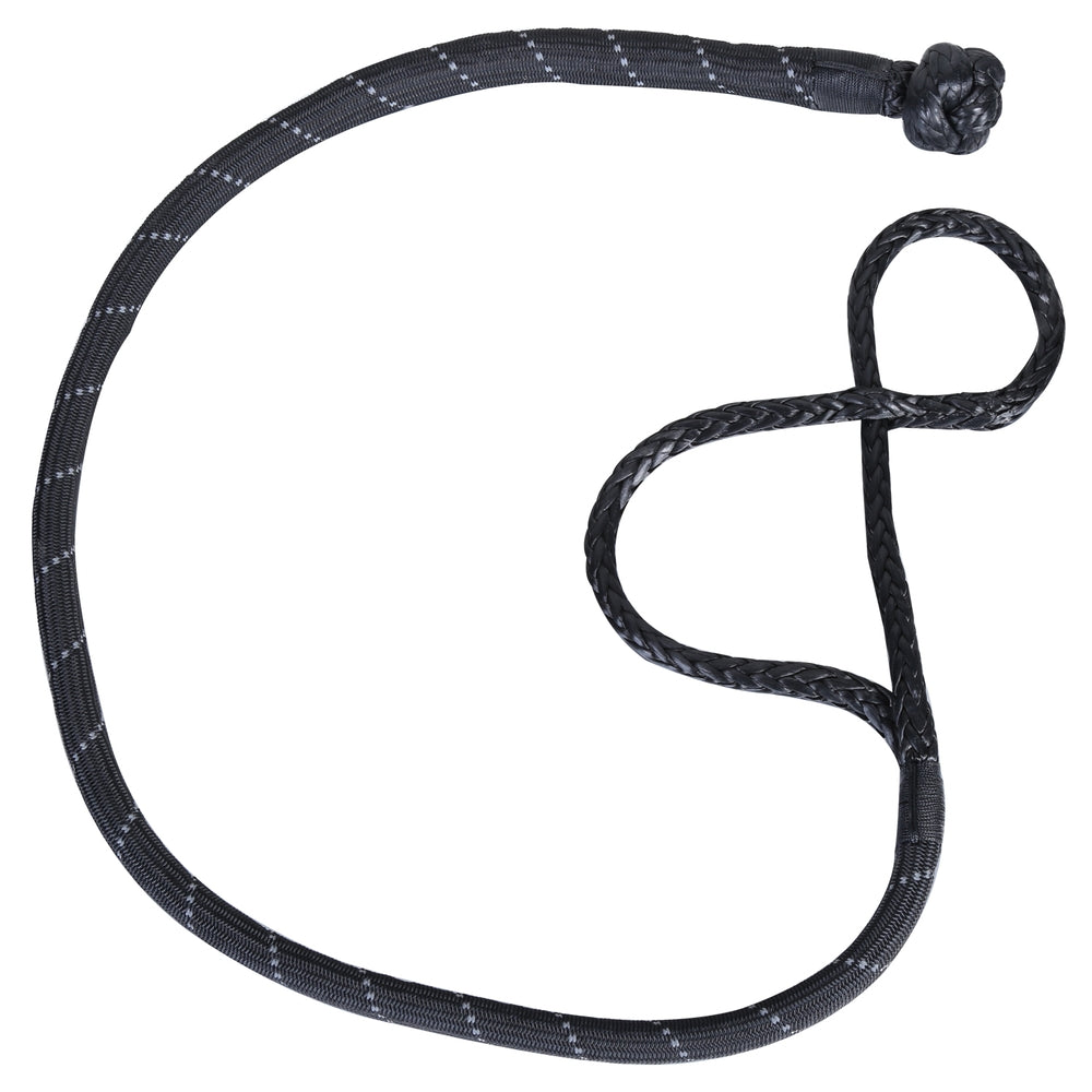 Abrasion Resistant Rope Shackle 12mm 45000 Lbs Breaking Strength 20 Inch Diameter Loop Reflective Bulldog Winch