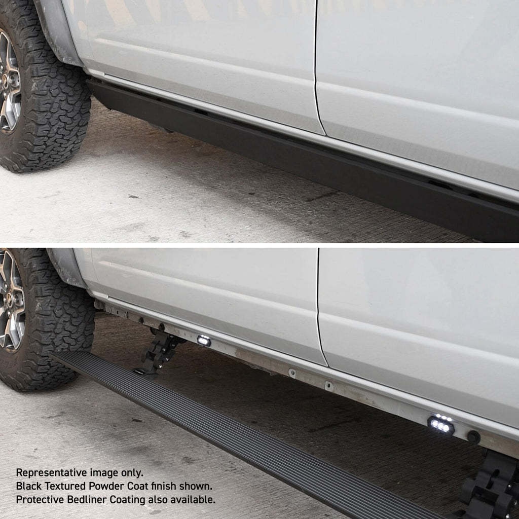 RealTruck VoltStep Electric Running Board Kit Protective Bedliner Coating 2022-2026 Toyota Tundra Crewmax Go Rhino
