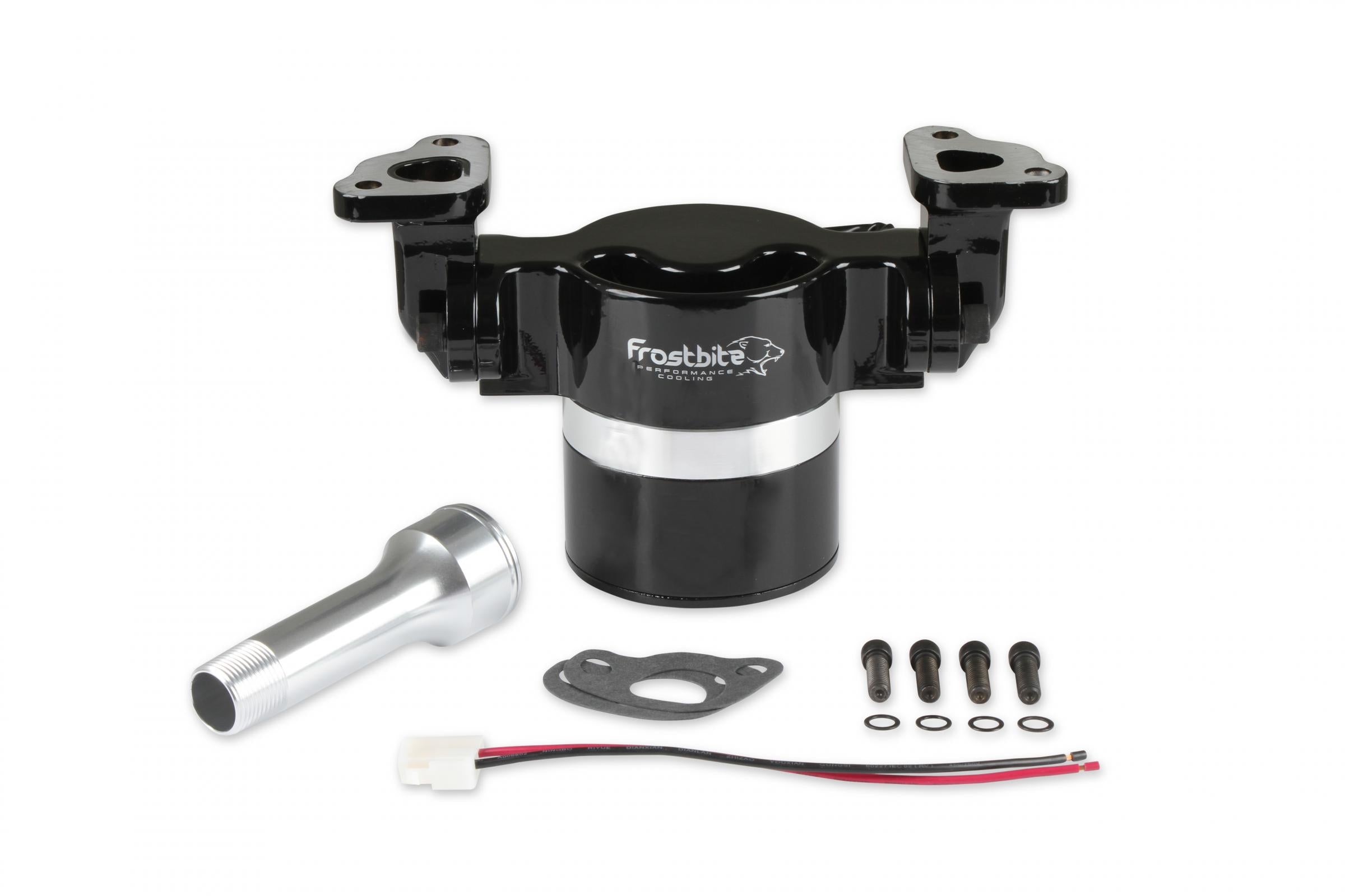 Electric Water Pump Aluminum 35Gpm Electric Water Pump Sbf 260/289/302/351W Black W/Block Off Plate Frostbite Cooling