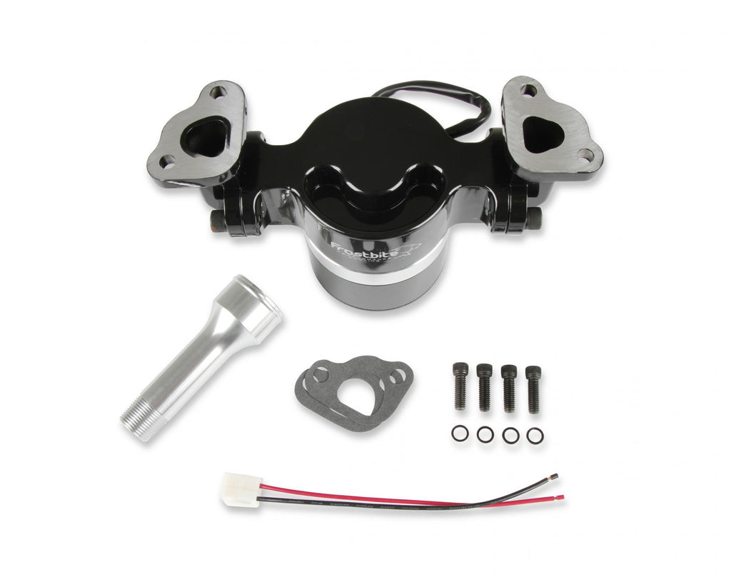 Electric Water Pump Aluminum 35Gpm Electric Water Pump Sbf 260/289/302/351W Black W/Block Off Plate Frostbite Cooling