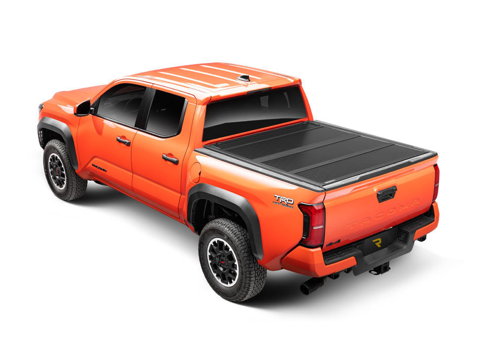 BAKFlip G2 Hard Folding Truck Bed Cover Rail Mounts Near Top of Bed Rail 2005-2015 Toyota Tacoma 5 Foot Bed with Deck Rail System BAK