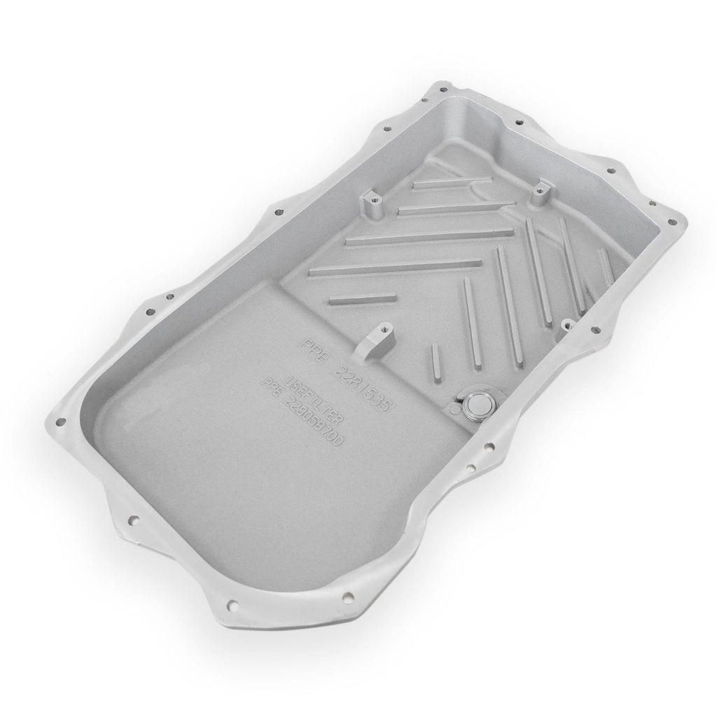 2018-2022 Jeep Wrangler JL/JT w/ 850RE Transmission Heavy-Duty Cast Aluminum Transmission Pan Brushed