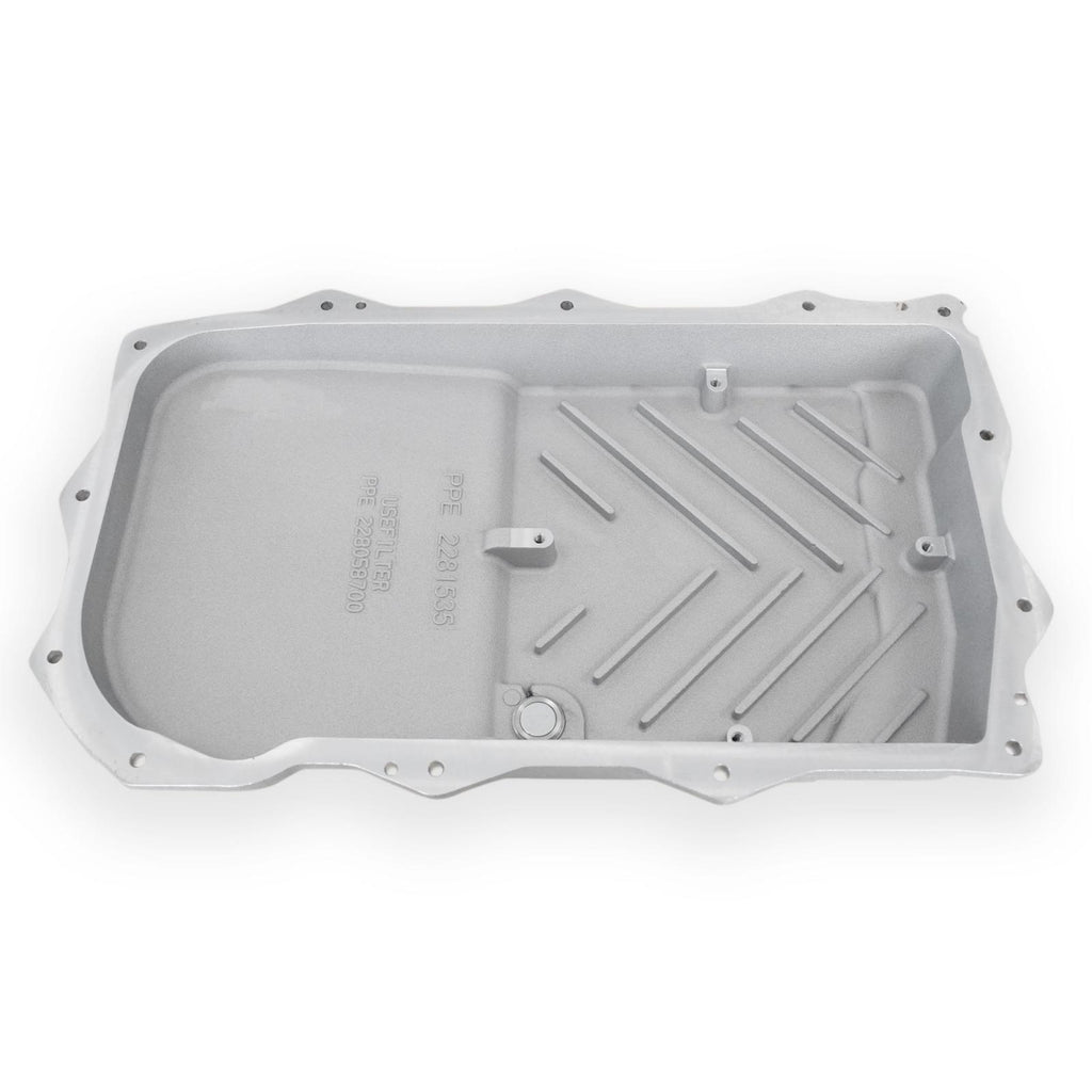 2018-2022 Jeep Wrangler JL/JT w/ 850RE Transmission Heavy-Duty Cast Aluminum Transmission Pan Brushed