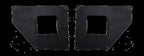 BRJ40 Light Plates for Straight End Caps (3 Inch) Textured Black For 2007-2018 Jeep Wrangler JK Go Rhino