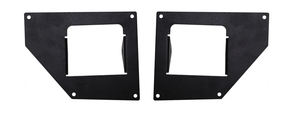 BRJ40 Light Plates for Straight End Caps (4 Inch) Textured Black For 2007-2018 Jeep Wrangler JK Go Rhino