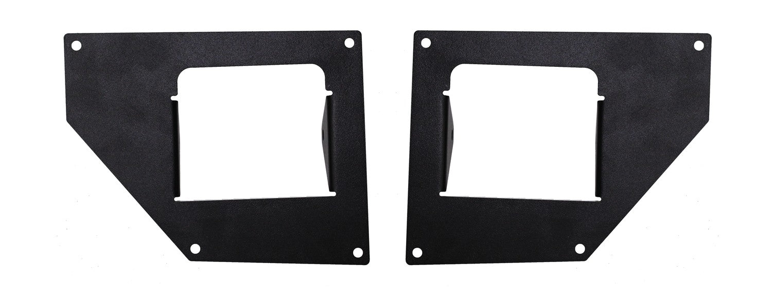 BRJ40 Light Plates for Straight End Caps (4 Inch) Textured Black For 2007-2018 Jeep Wrangler JK Go Rhino