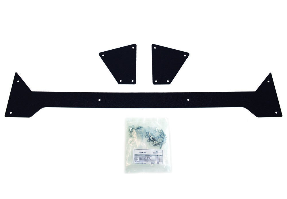 BRJ40 Straight End Cap Replacement Rub Plate Kit Textured Black For 2007-2018 Jeep Wrangler JK Go Rhino