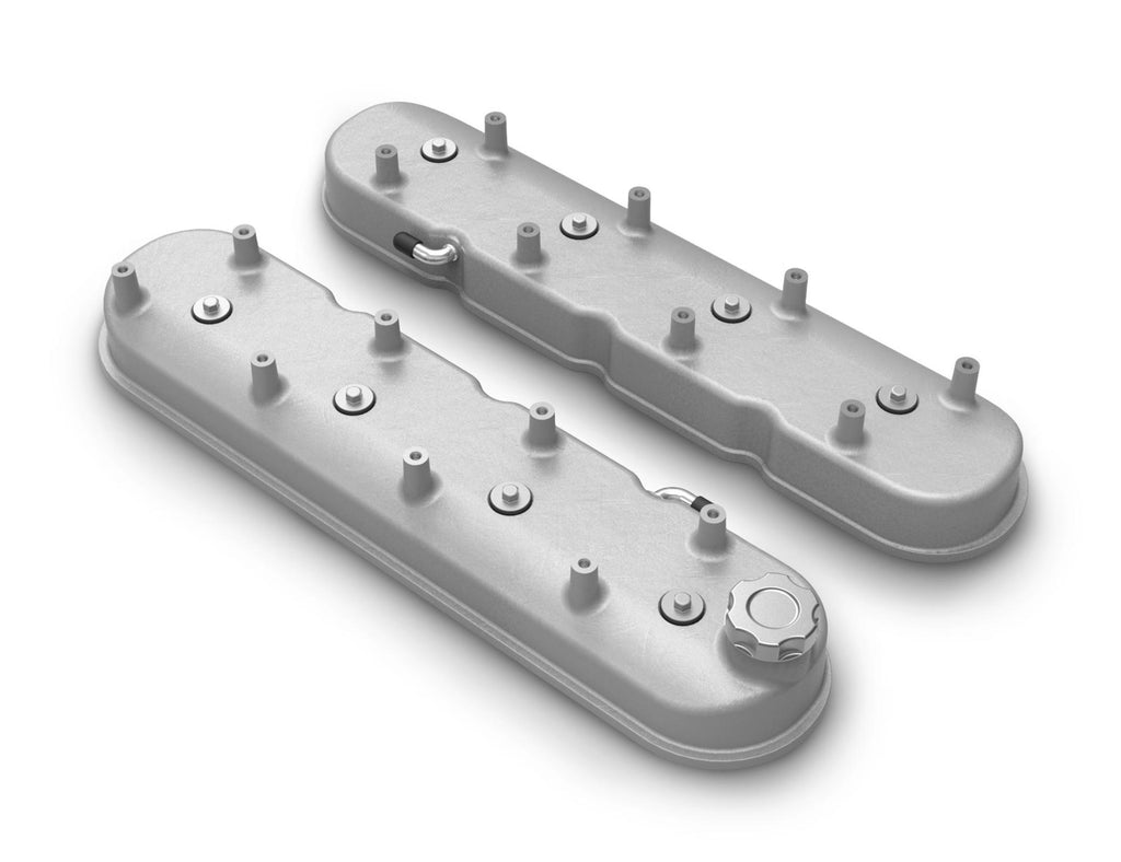 Tall LS Valve Covers Natural Cast Tall LS Valve Covers W/ Coil Mounting Posts, Cast Aluminum Natural Cast Finish Holley