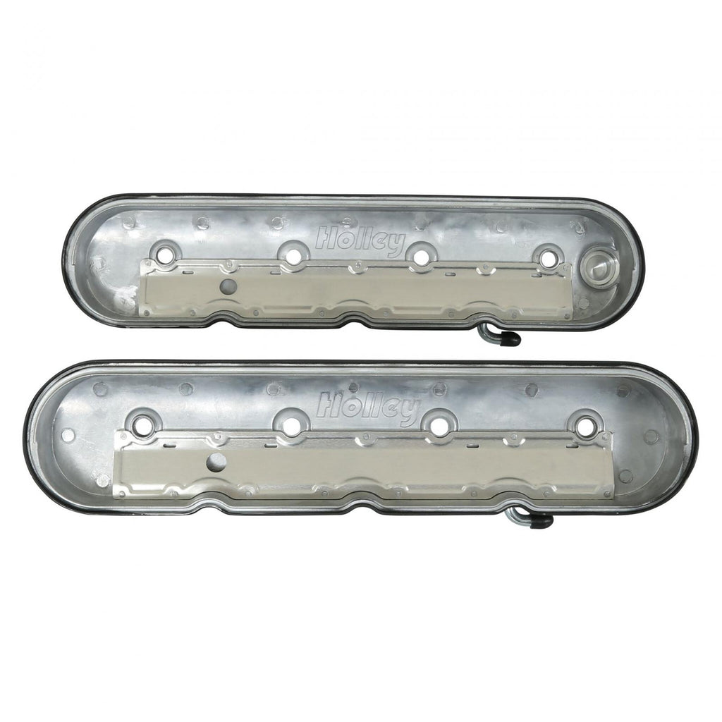 Tall LS Valve Covers Satin Black Tall LS Valve Covers W/ Coil Mounting Posts, Cast Aluminum Satin Black Finish Holley