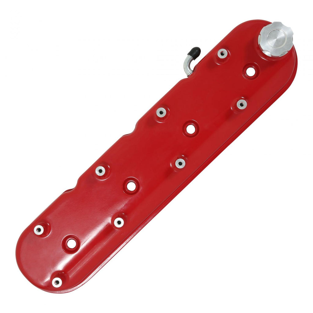 Tall LS Valve Covers Gloss Red Tall LS Valve Covers W/ Coil Mounting Posts, Cast Aluminum Gloss Red Holley