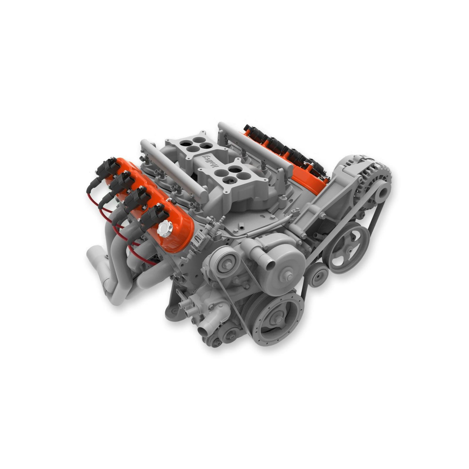 Tall LS Valve Covers Factory Orange Tall LS Valve Covers W/ Coil Mounting Posts, Cast Aluminum Factory Orange Holley