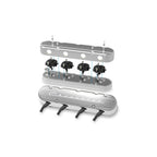 2-Piece Chevrolet Script Valve Cover Gen III/iv LS Polished Chevrolet Gen III/iv LS Cast Aluminum Coil-Mounting Base & Integrated Coil Cover Holley