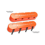 2-Piece Chevrolet Script Valve Cover Gen III/iv LS Factory Orange Machined Chevrolet Gen III/iv LS Cast Aluminum Coil-Mounting Base & Integrated Coil Cover Holley