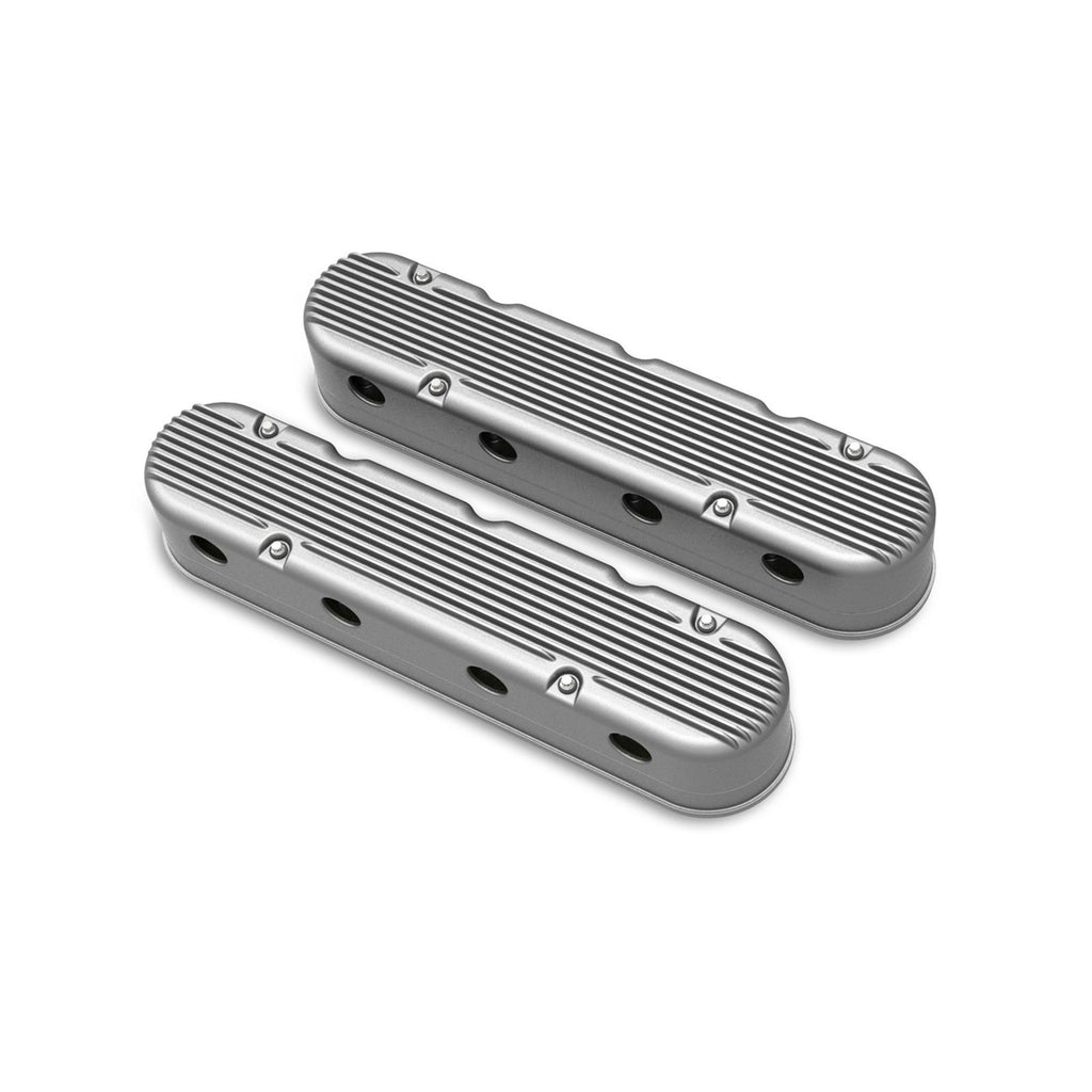 2-Piece Finned Valve Cover Gen III/iv LS Natural Chevrolet Gen III/iv LS Cast Aluminum Coil-Mounting Base & Integrated Coil Cover Holley
