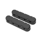 2-Piece Finned Valve Cover Gen III/iv LS Satin Black Machined Chevrolet Gen III/iv LS Cast Aluminum Coil-Mounting Base & Integrated Coil Cover Holley