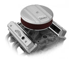 Vintage Finned Valve Cover Script SBC Center Bolt Polished Small Block Chevrolet ZZ6/Vortec Center Bolt Valve Cover Emissions Provision Holley