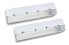 GM Licensed Valve Cover Track Series SBC Fabricated Aluminum Center Bolt Silver 1987-1997 Chevrolet Small Block 305-350 Cubic Inch Tall (3.75) No Hole Holley