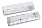 GM Licensed Valve Cover Track Series SBC Fabricated Aluminum Center Bolt Silver 1987-1997 Chevrolet Small Block 305-350 Cubic Inch Tall (3.75) No Hole Holley