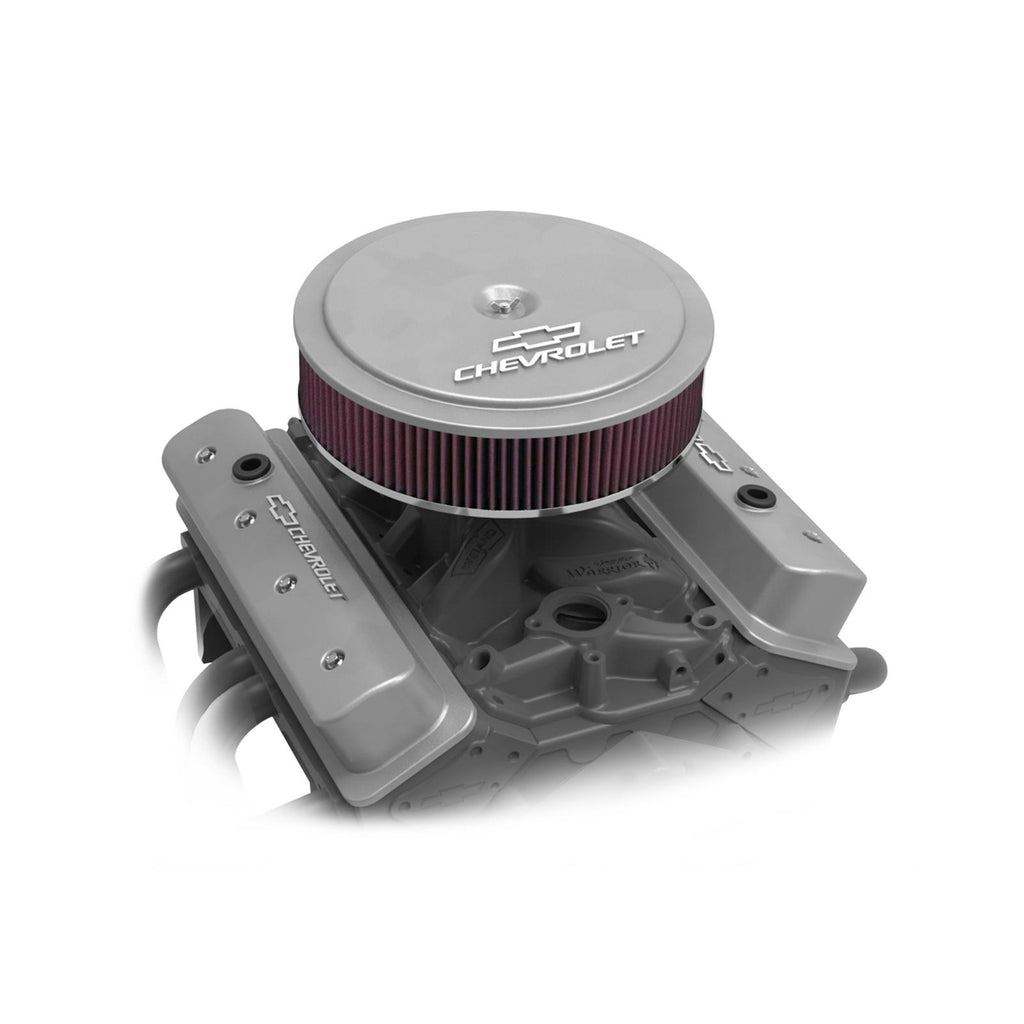 GM Licensed Valve Cover Muscle Series SBC Center Bolt Natural Small Block Chevrolet ZZ6/Vortec Emissions Provision Holley