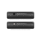 GM Licensed Valve Cover Muscle Series SBC Center Bolt Satin Black Machined Small Block Chevrolet ZZ6/Vortec Emissions Provision Holley