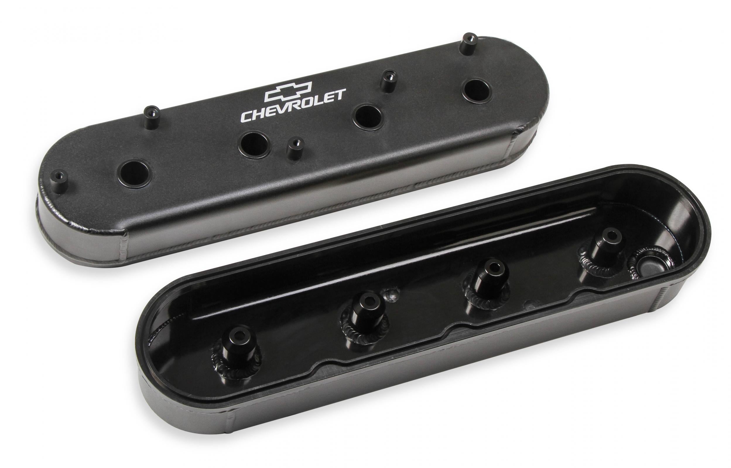 GM Track Series Valve Covers Small Block Chevrolet Gen III/iv LS Satin Black GM Track Series Fabricated Aluminum LS Valve Covers W/oem Coil Stands and Licensed Chevrolet/bowtie Logo Satin Black Finish Holley