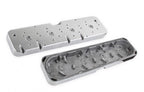 LS Valve Cover Adapter Plates Small Block Chevy to LS Polished Finish Holley