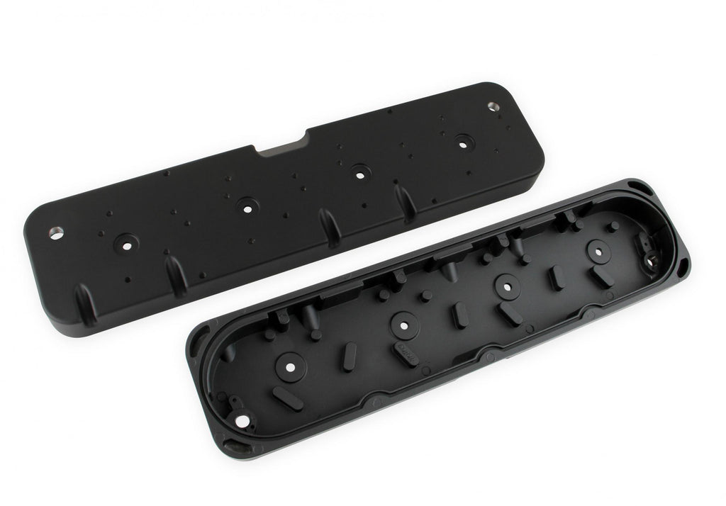 LS Valve Cover Adapter Plates Small Block Chevy to LS Black Finish Holley