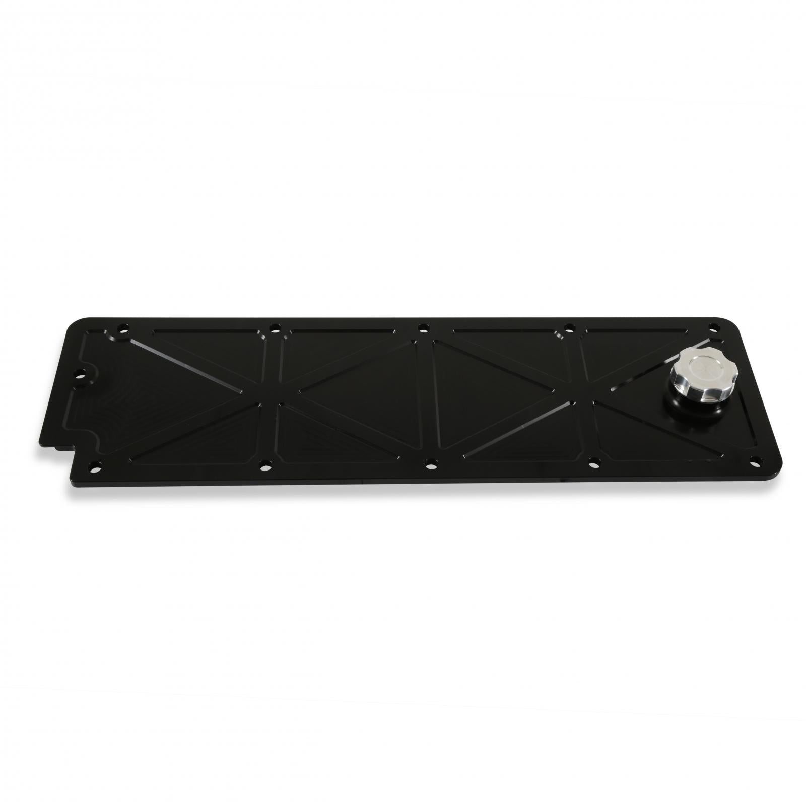 LS Valley Cover with Oil Fill Black Billet for GM LS2/LS3/LS7/LSX Applications, Trussed Design Holley