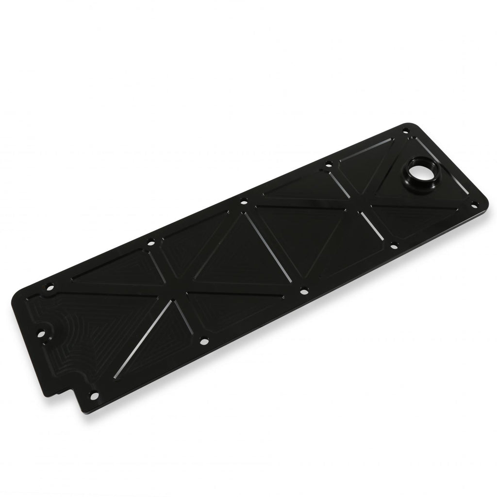 LS Valley Cover with Oil Fill Black Billet for GM LS2/LS3/LS7/LSX Applications, Trussed Design Holley