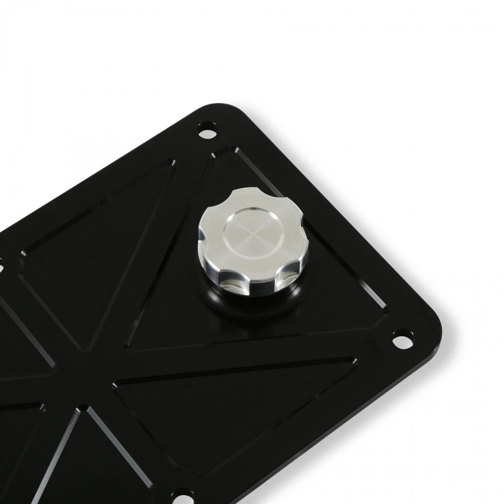 LS Valley Cover with Oil Fill Black Billet for GM LS2/LS3/LS7/LSX Applications, Trussed Design Holley