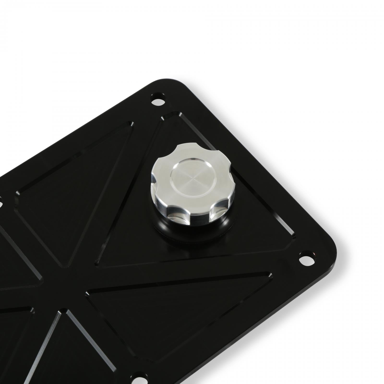 LS Valley Cover with Oil Fill Black Billet for GM LS2/LS3/LS7/LSX Applications, Trussed Design Holley