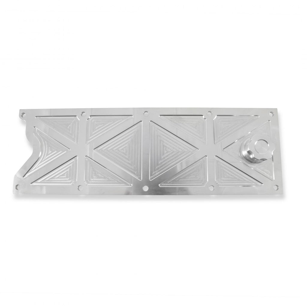 LS Valley Cover with Oil Fill Natural Billet for GM LS1/LS6 Applications, Trussed Design Holley
