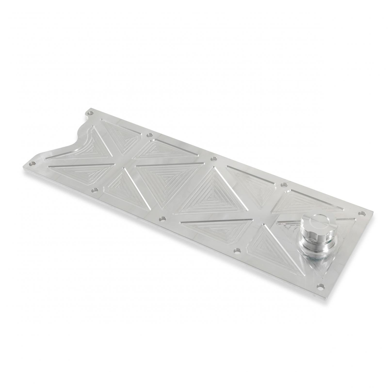 LS Valley Cover with Oil Fill Natural Billet for GM LS1/LS6 Applications, Trussed Design Holley