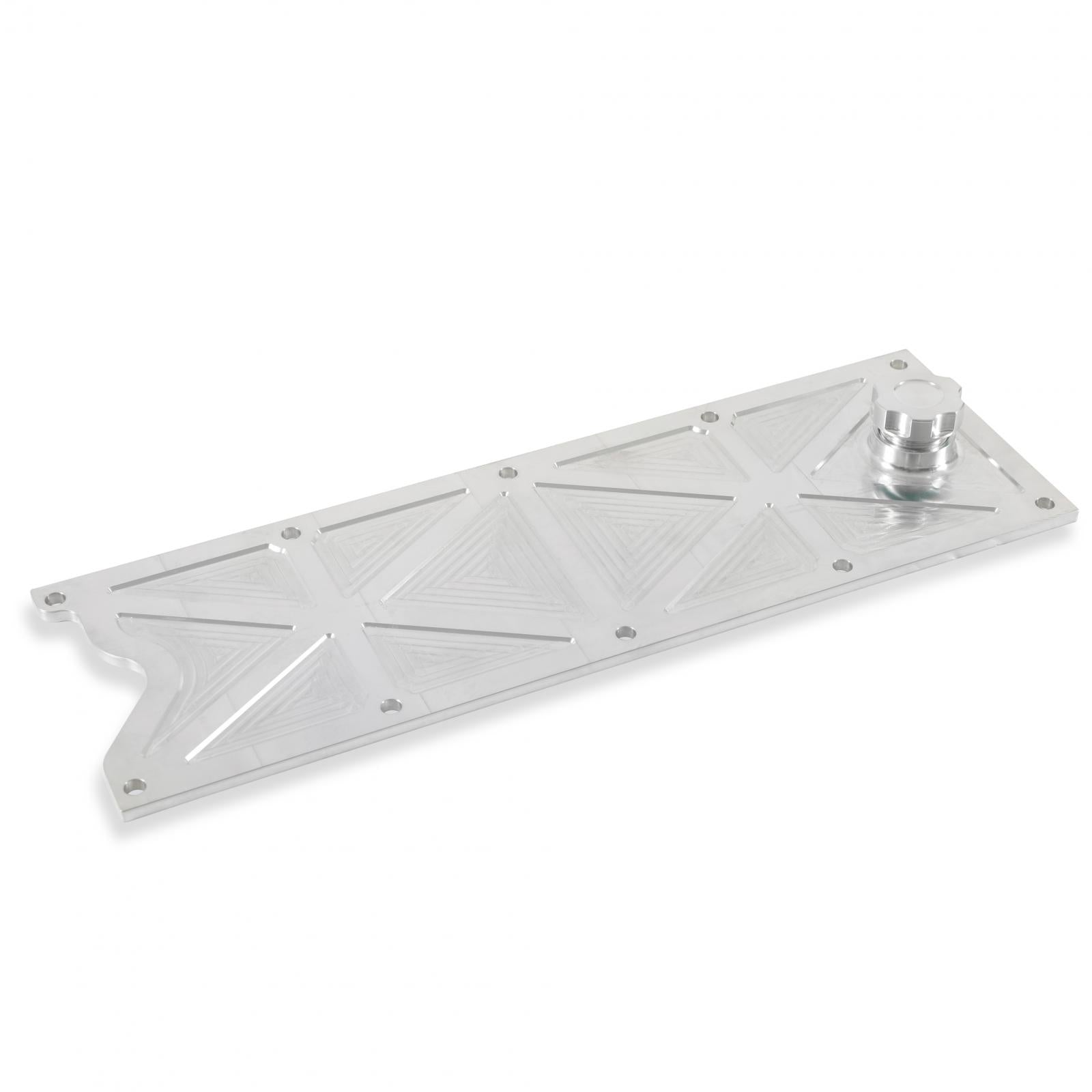 LS Valley Cover with Oil Fill Natural Billet for GM LS1/LS6 Applications, Trussed Design Holley