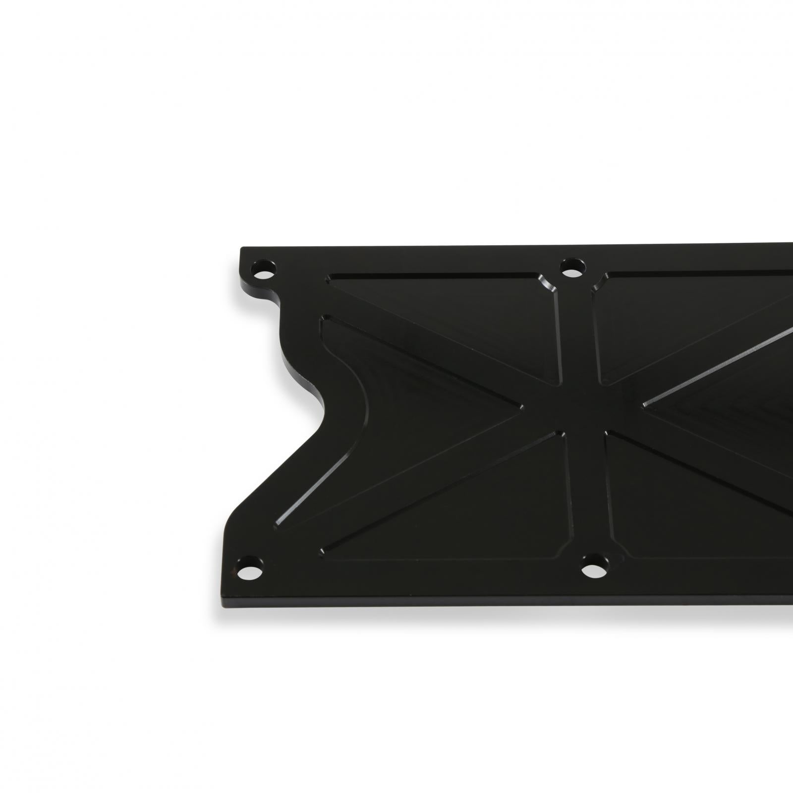 LS Valley Cover with Oil Fill Black Billet for GM LS1/LS6 Applications, Trussed Design Holley